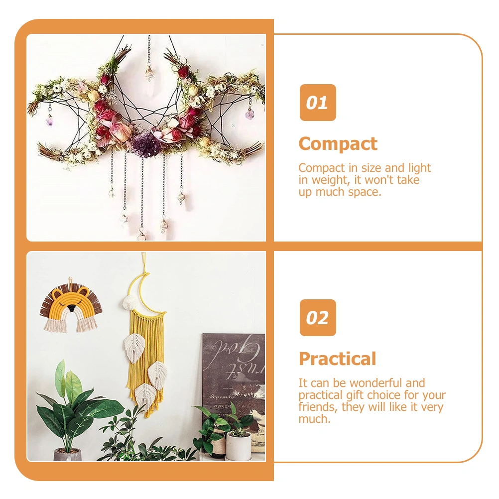 2pcs Dream Catcher Rings Metal Macrame Hoops Dream Catcher Wreath Making Frame