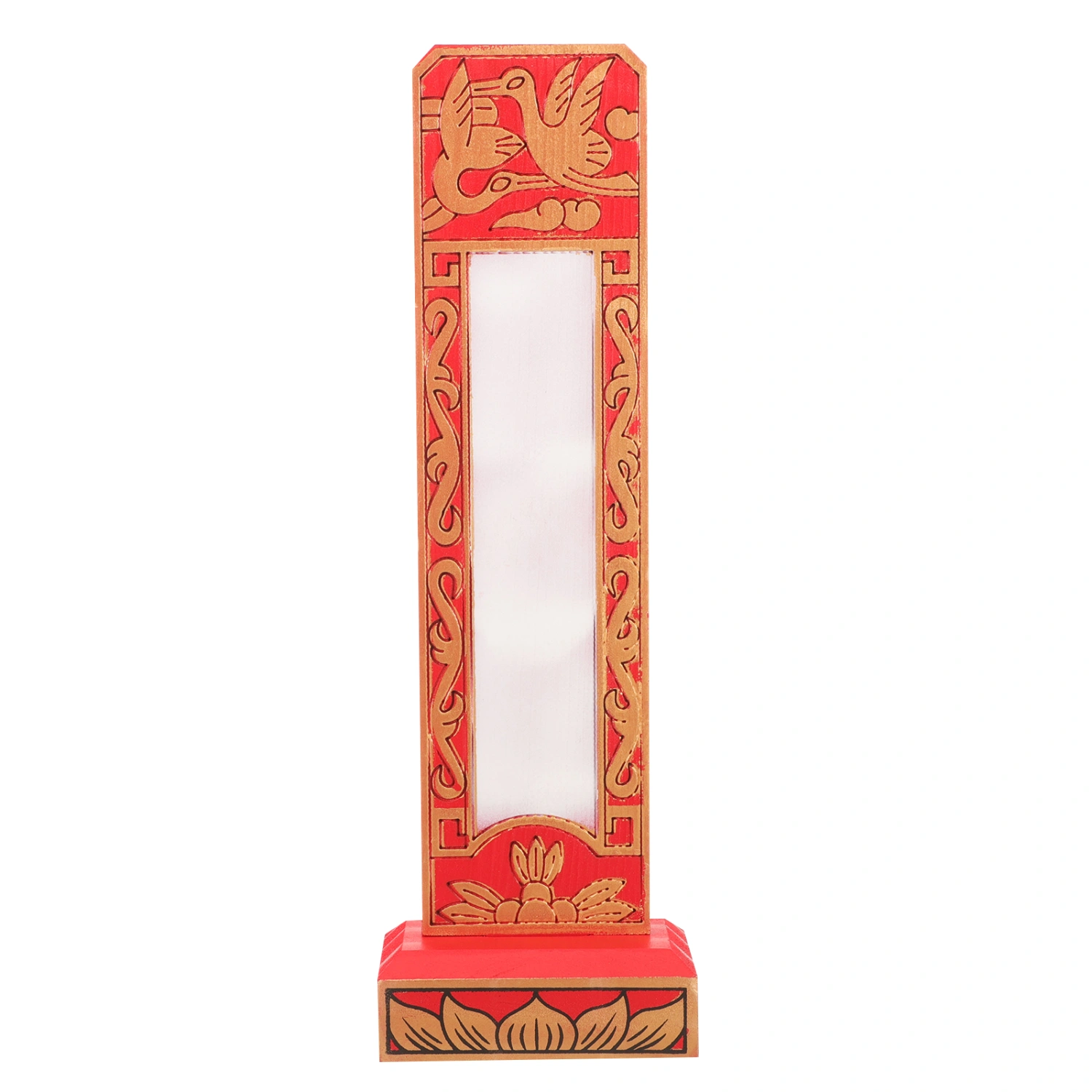 Wooden Tablet Frame Memorial Temple Blank Wooden Plate Temple Worship Supplies