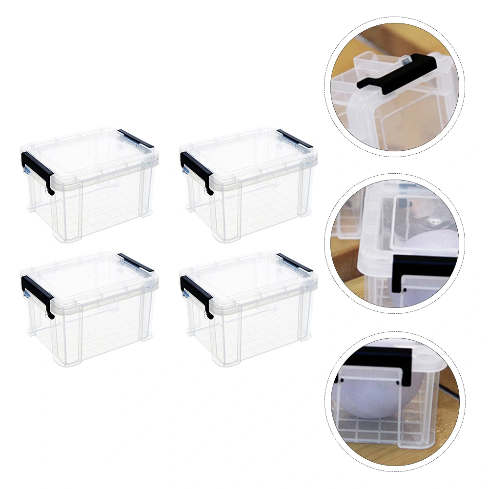 5pcs Mini Storage Boxes Transparent Storage Boxes Home Toy Storage Containers