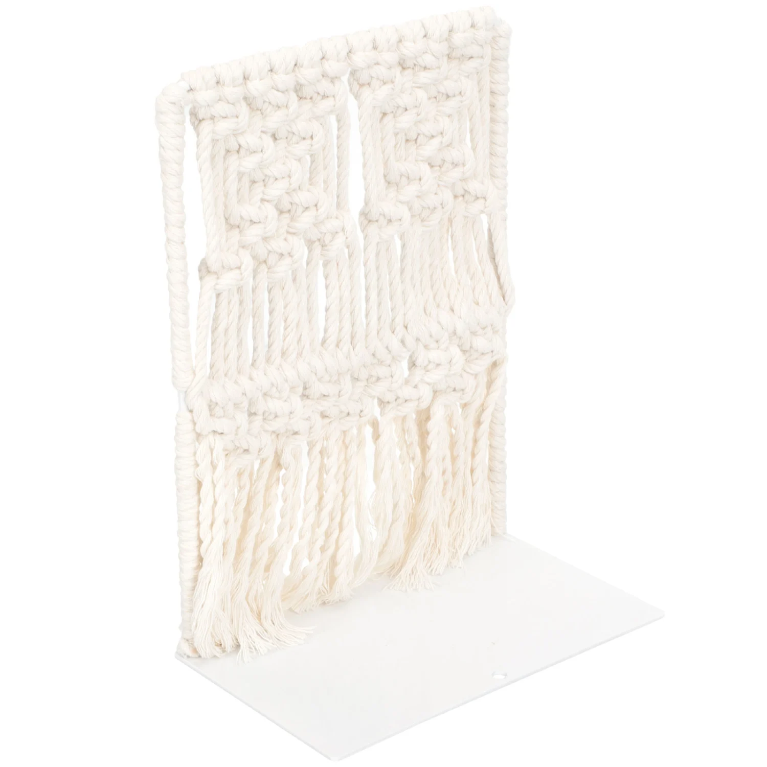 Bohemian Style Bookend Hand-woven Cotton Rope Tabletop Bookend Book Holder