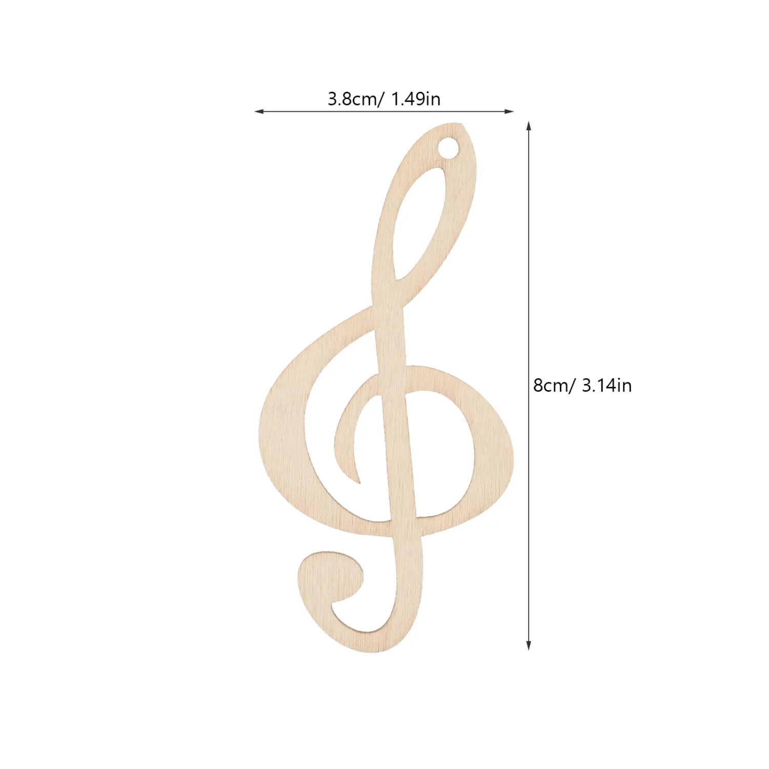 10Pcs Music Note Shaped Cutouts Wood Slices Unfinished Wood Slices DIY Wood Pieces Decors