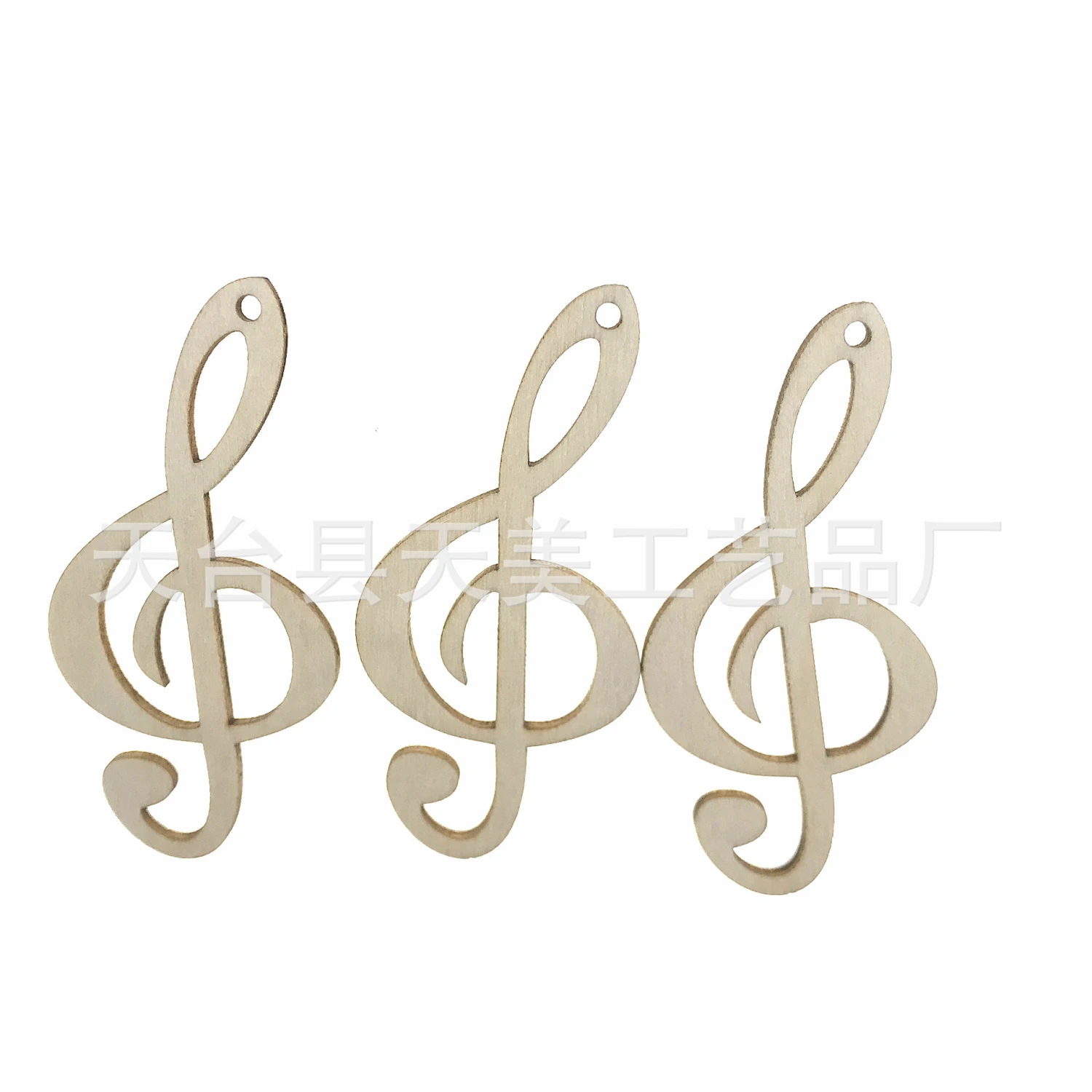 10Pcs Music Note Shaped Cutouts Wood Slices Unfinished Wood Slices DIY Wood Pieces Decors