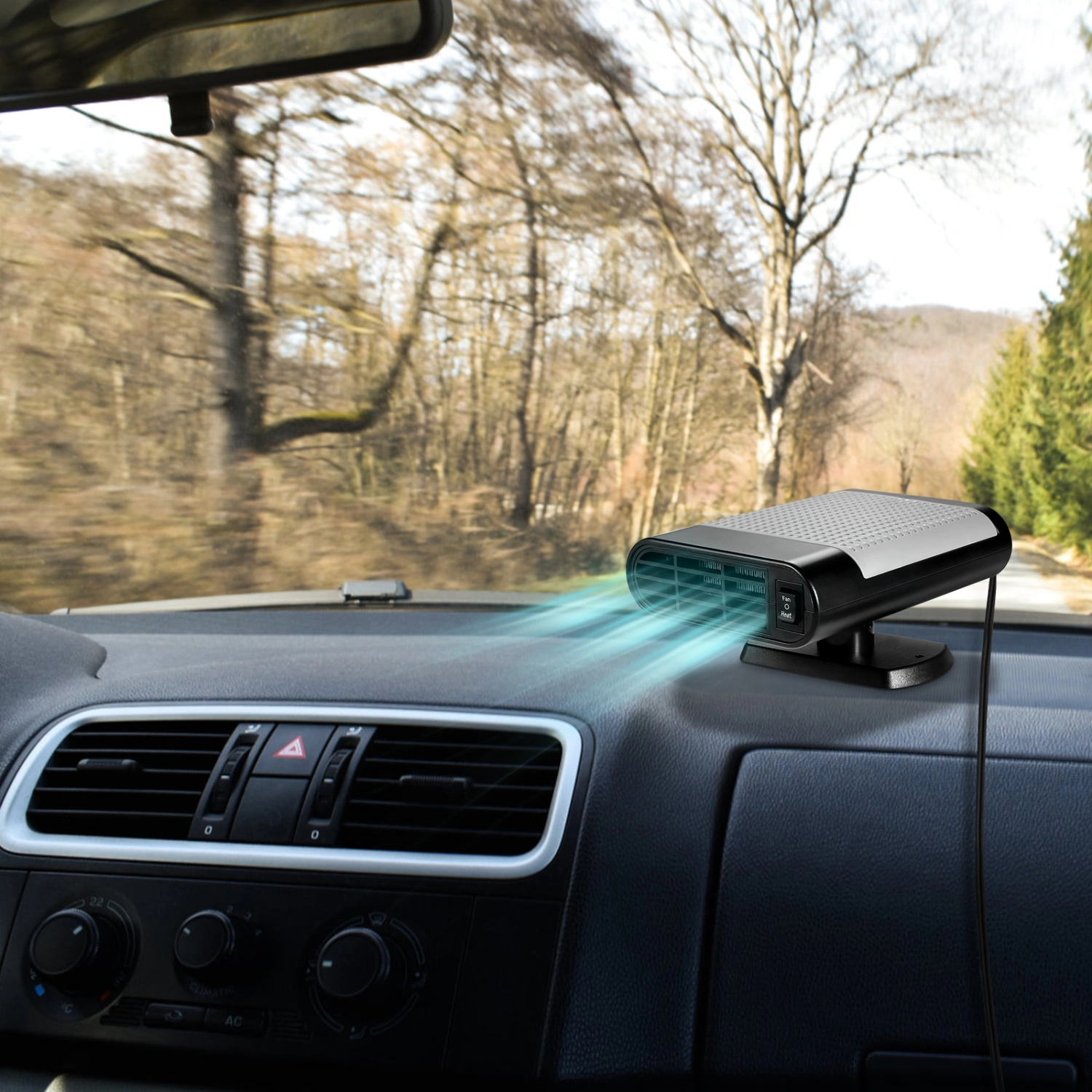 1pc Portable Car Windshield Heater Vehicle Defroster Car Heating Fan Defogger Auto Air Heater Purifier