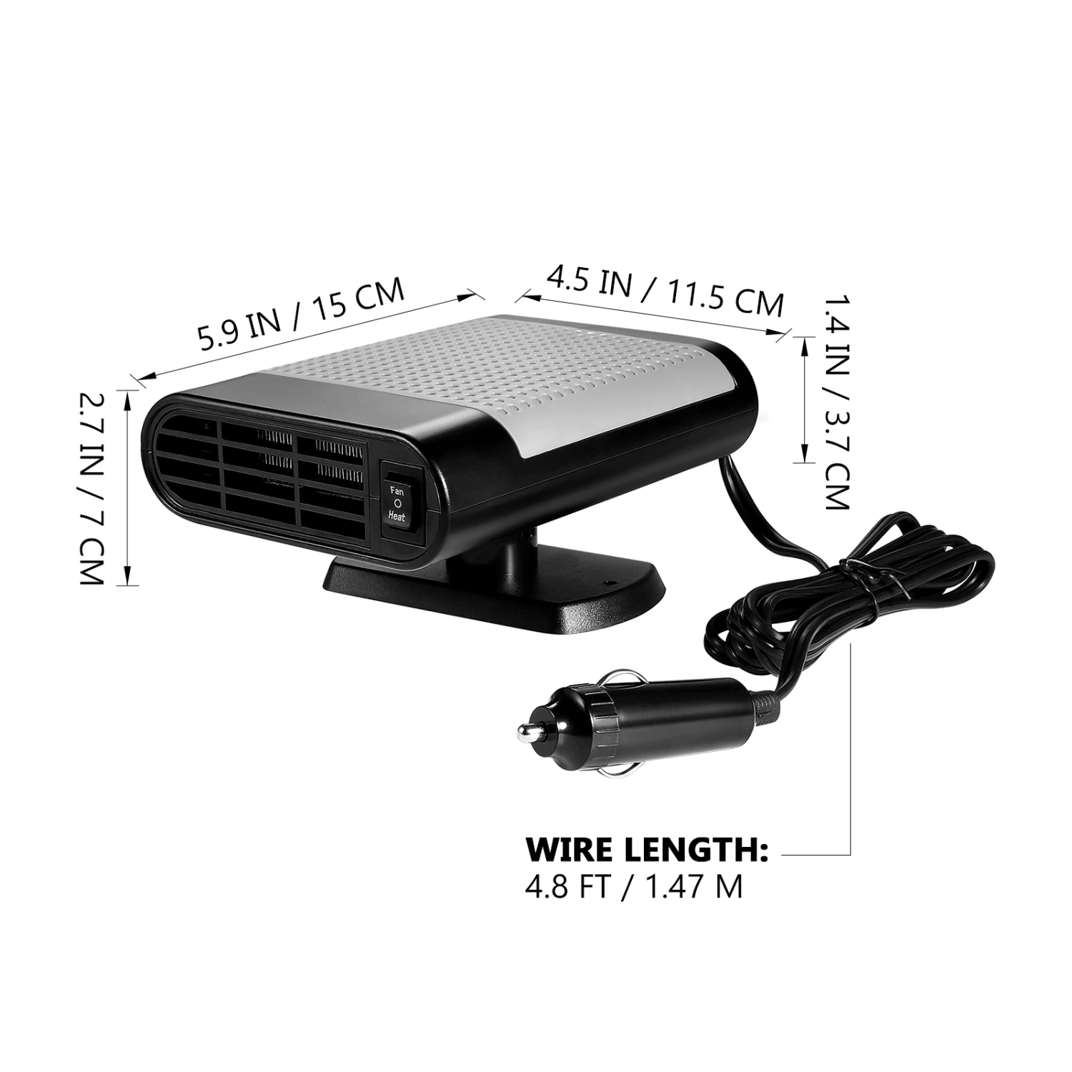 1pc Portable Car Windshield Heater Vehicle Defroster Car Heating Fan Defogger Auto Air Heater Purifier