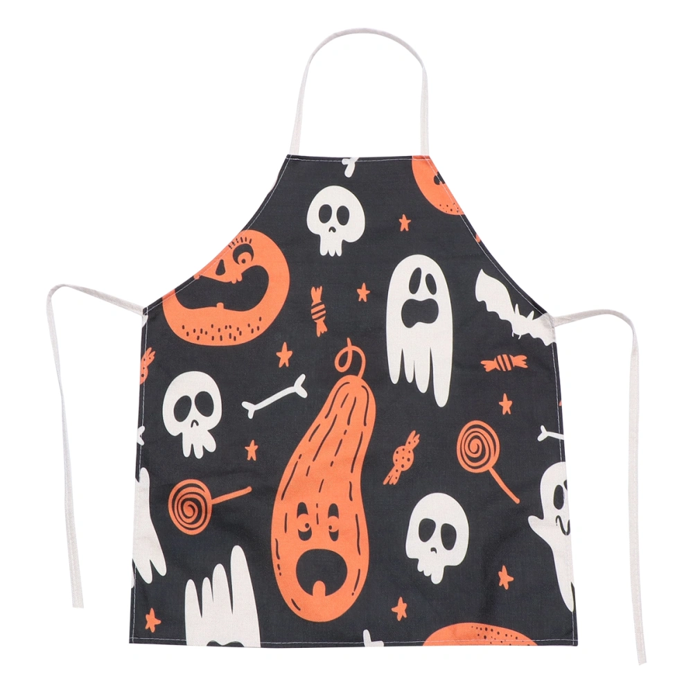 1Pc Halloween Apron Halloween Decorative Printing Apron Halloween Props