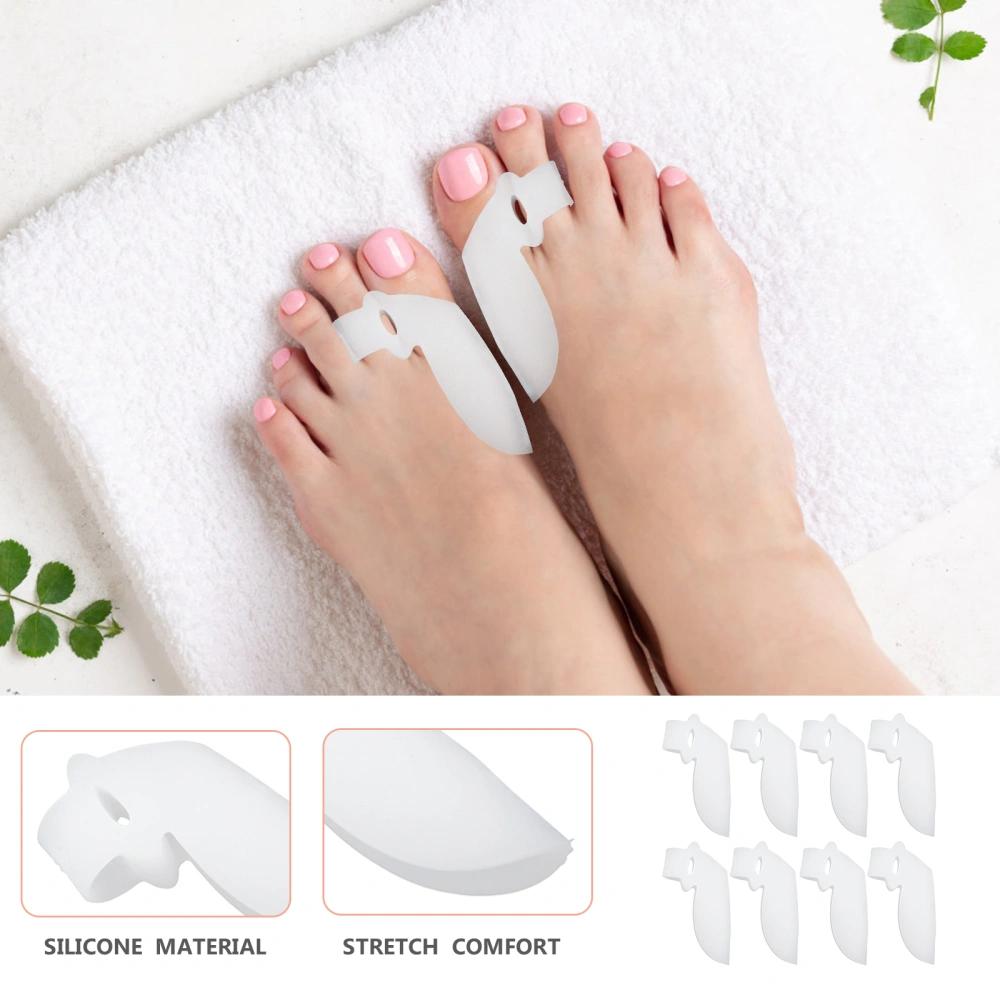 4 Pairs of Toe Separator Silicone Hammer Toe Corrector Household Bunion Corrector