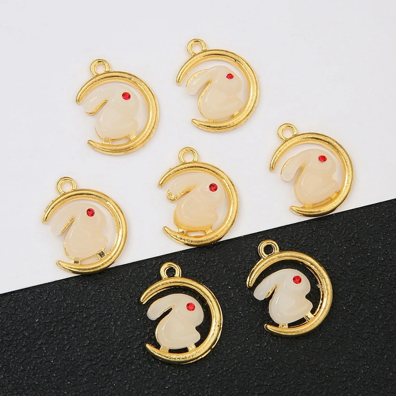 12pcs Rabbit Charms Necklace Pendants Bunny Charms Jewelry DIY Charms Antique Bunny Charms