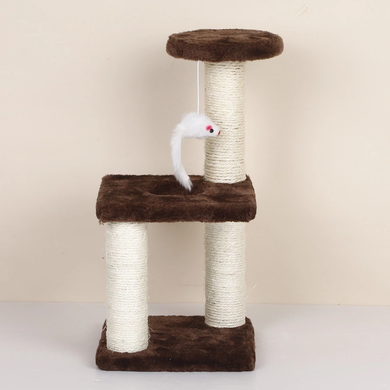 Cat Scratcher 3-layer Cat Scratching Post Household Scratching Post with Pendant