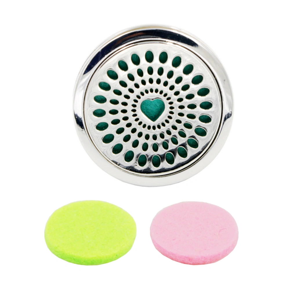 Heart Shape Car Air Freshener Car Perfume Diffuser Clip Car Air Auto Vent Freshener Car Decoration Perfume Locket with 2pcs Random Color Felt Pads