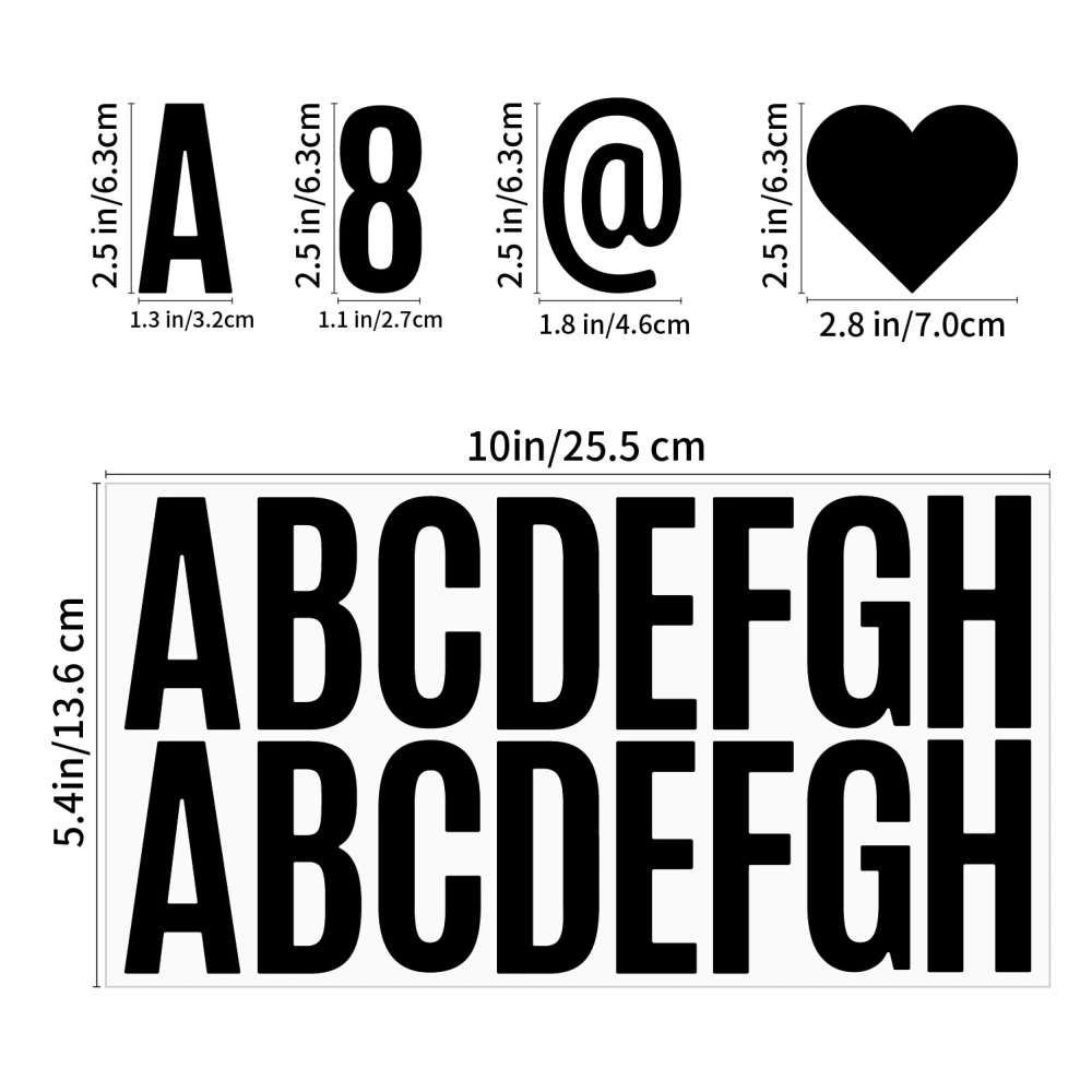 2 Sets Business Letter Stickers Diy Letter Stickers Adhesive Mailbox Bulletin Letter Decal