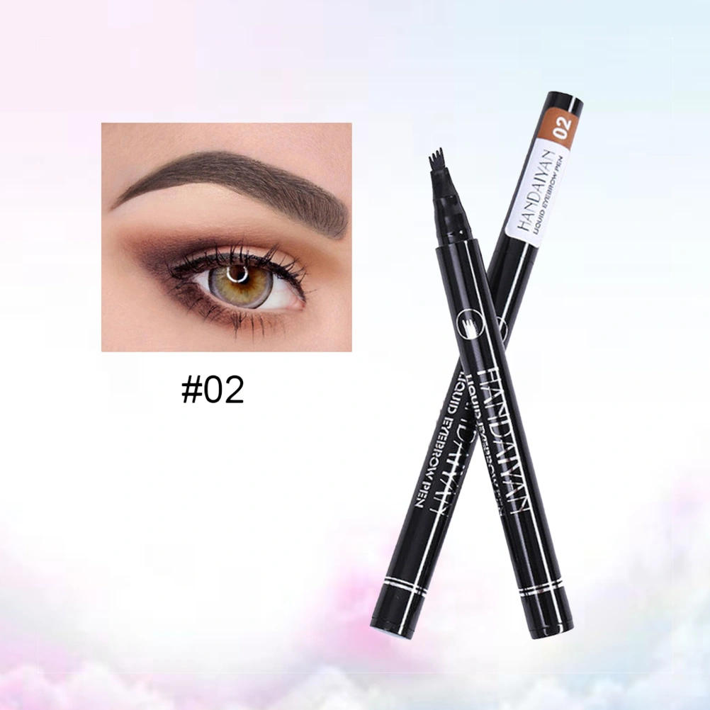 Liquid Eyebrow Pen Eyebrow Pen Natural Long-lasting Four-pronged Eyebrow Pencil(2#)