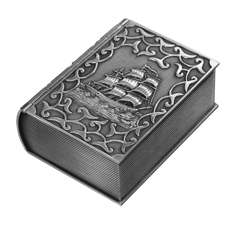 Decorative Jewelry Box Embossed Jewelry Case Pirate Ship Patterns Gift Storage Box