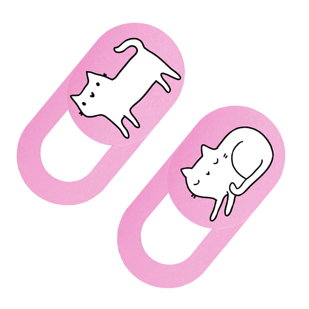 2pcs Webcam Cover Slide Ultra-Thin Web Camera Cover Cartoon Cat Cam Covers
