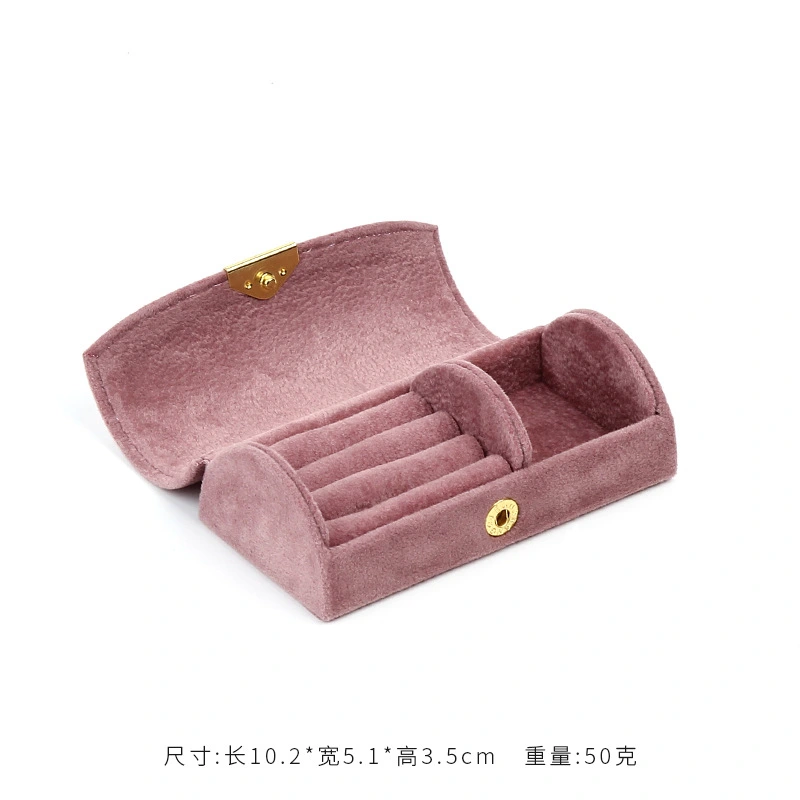 Desktop Jewelry Box Decorative Jewelry Storage Case Compartment Earring Case