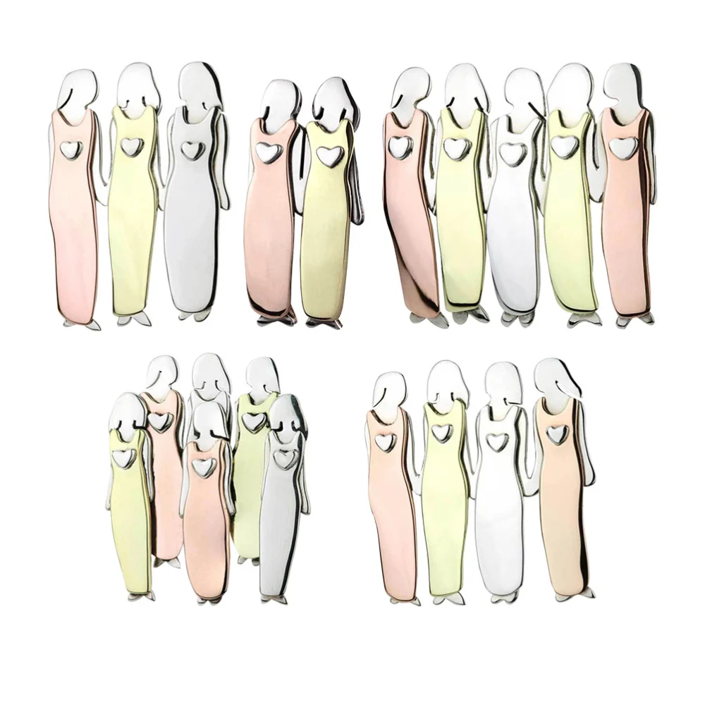 5Pcs Sister Brooch Badge Lapel Pin Friends Brooch for Purse Sweater Clothes