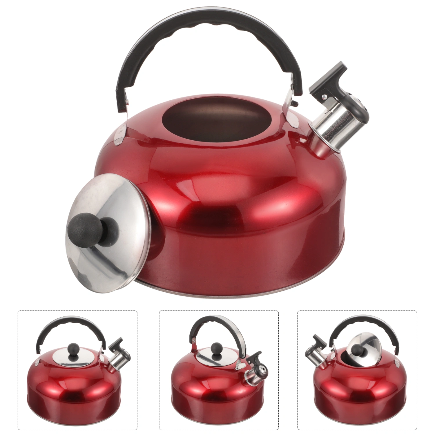 Water Kettle Stovetop Tea Kettle Stainless Steel Teakettle Whistling Tea Pot Metal Stovetop Teapot