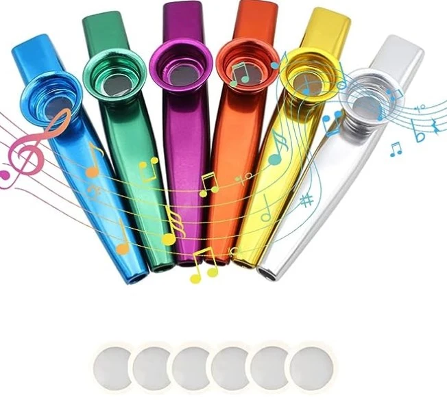 6 Pcs Kazoo Instruments Metal Kazoo Kids Musical Instruments For Kids Adults