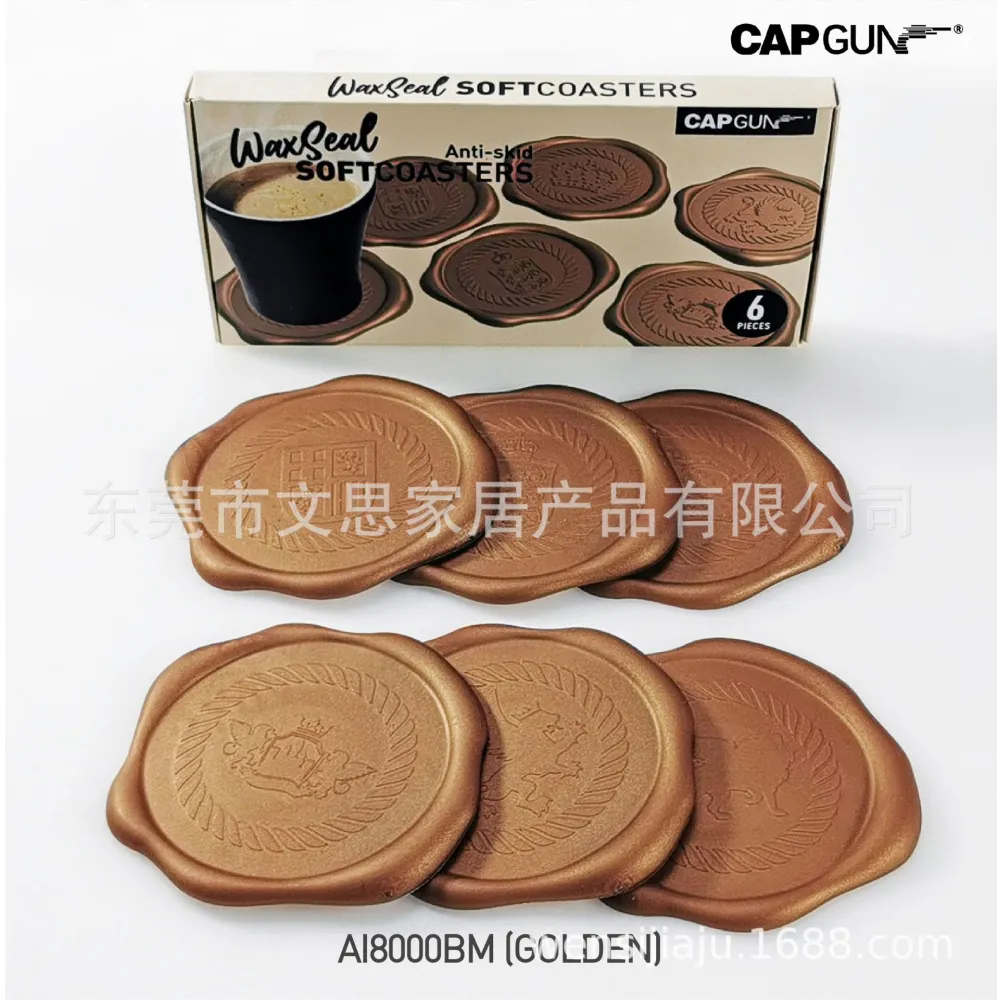 6Pcs Coasters for Drinks Novelty Cup Coaster Cup Mug Mat Dining Table Coffee Cup Pad