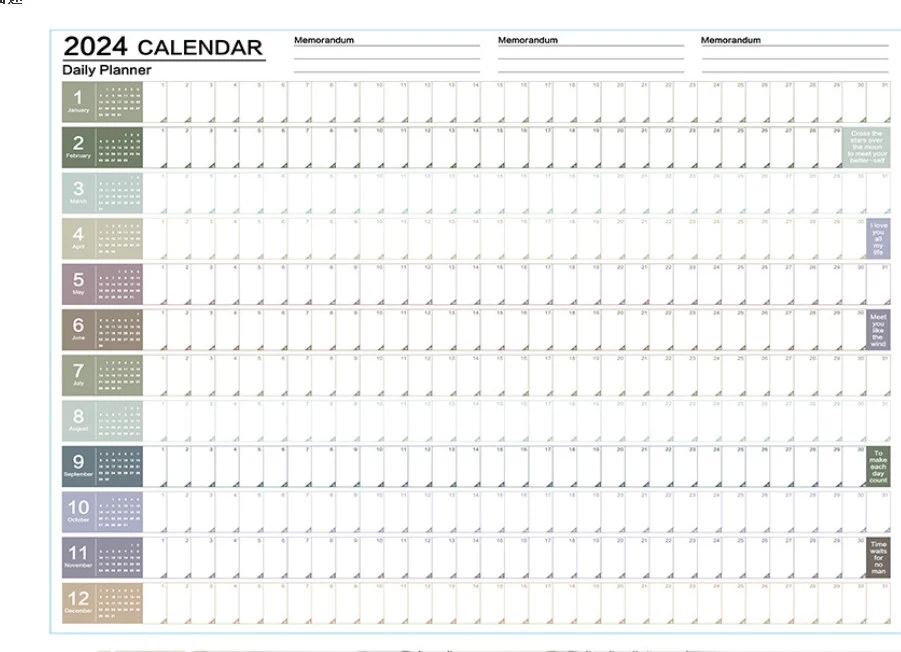 2Pcs Wall Hanging Calendar Schedule Planning Calendar Agenda Planning Calendar Paper Calendar