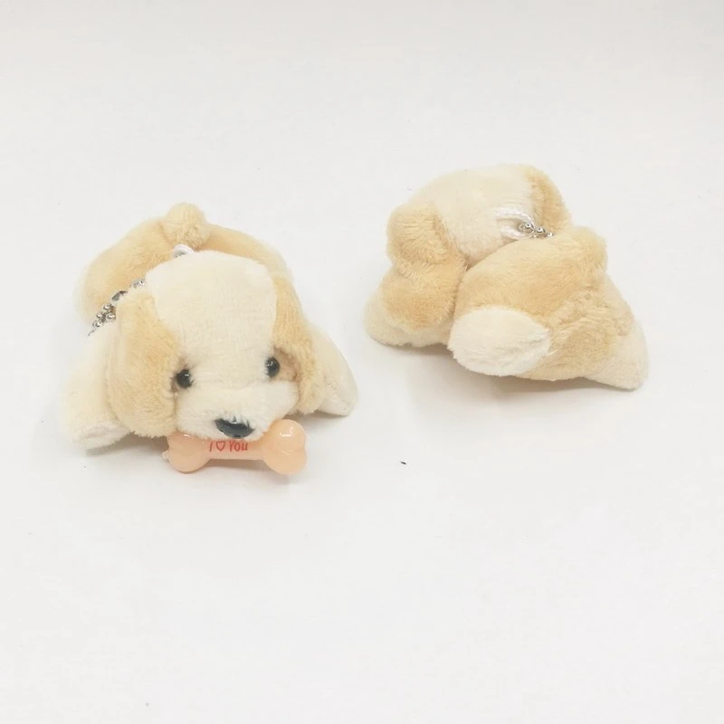 Stuffed Dog Keychain Pendant Keychain Stuffed Animals Keyring Charm Handbag Pendant