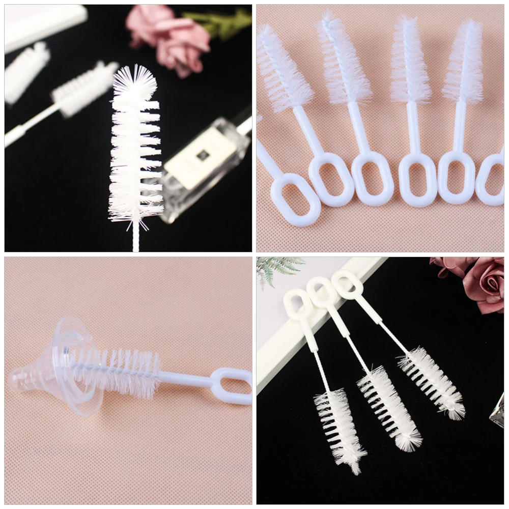 15Pcs Household Baby Bottle Brushes Bottle Cleaning Brush Handled Cup Brush