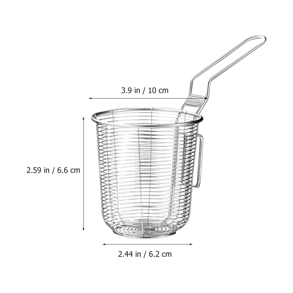 Pasta Strainer Basket Stainless Steel Fine Mesh Spaghetti Dumpling Strainer Basket Frying Basket