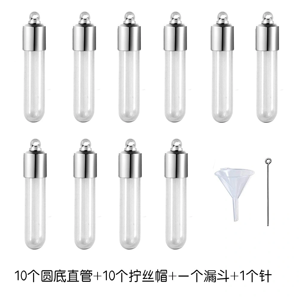 1 Set of Small Glass Vials Tiny Glass Vials Decors Miniature Wishing Bottles Pendants Hanging Wish Bottles