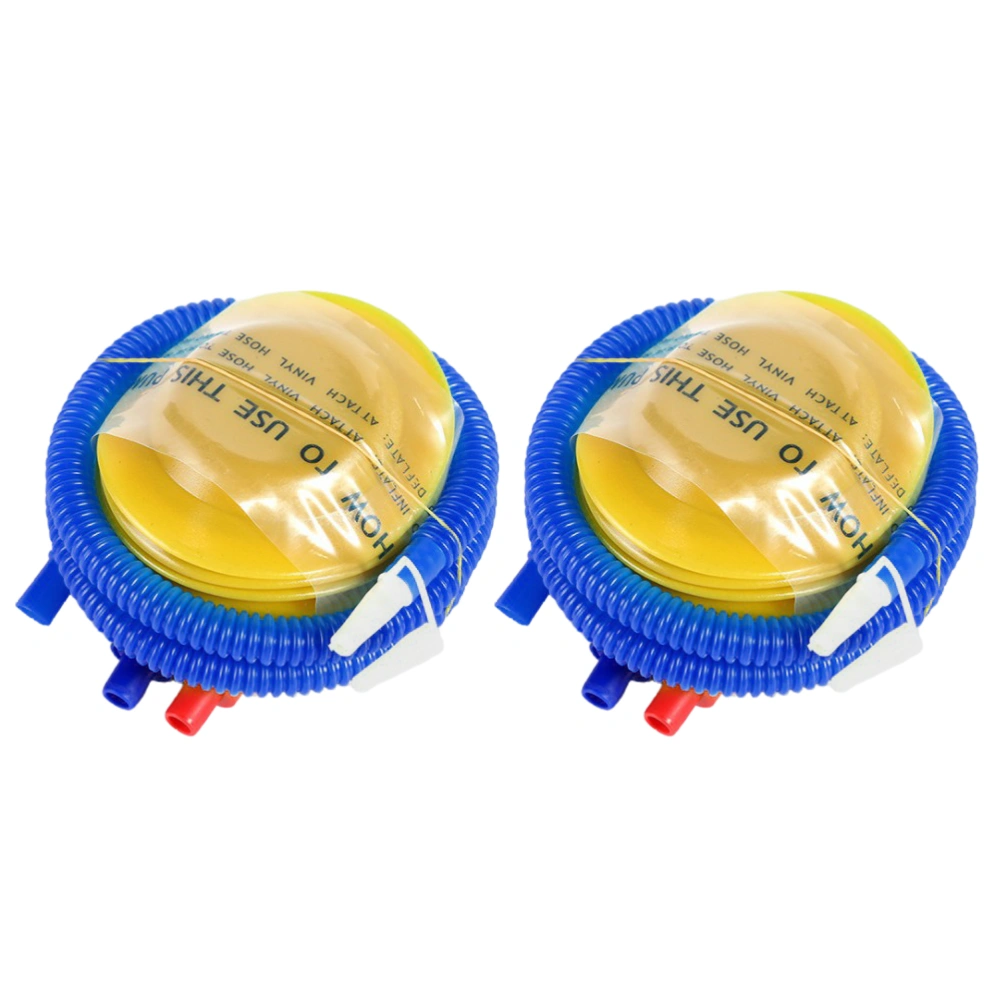 1 Set of 2pcs Foot Air Pump Inflator Portable Bellow Balloon Inflator with Air Tube