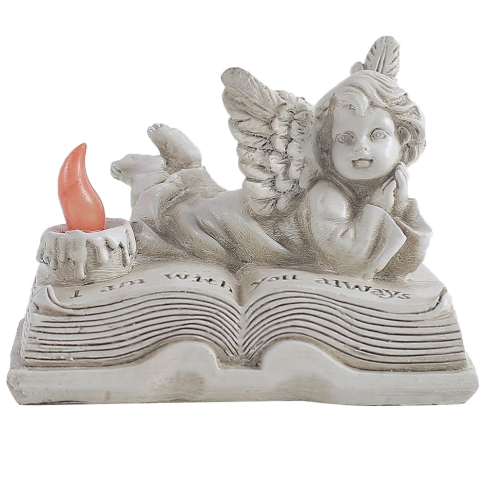 Angel Statue Resin Angel Sculpture Resin Angel Figurine Angel Statue with Light without Battery