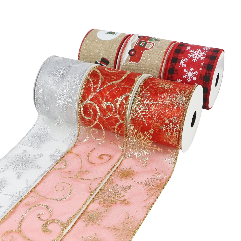 1 Roll Xmas Party Decorative Ribbon Christmas Crafts Diy Ribbon Wrapping Ribbon