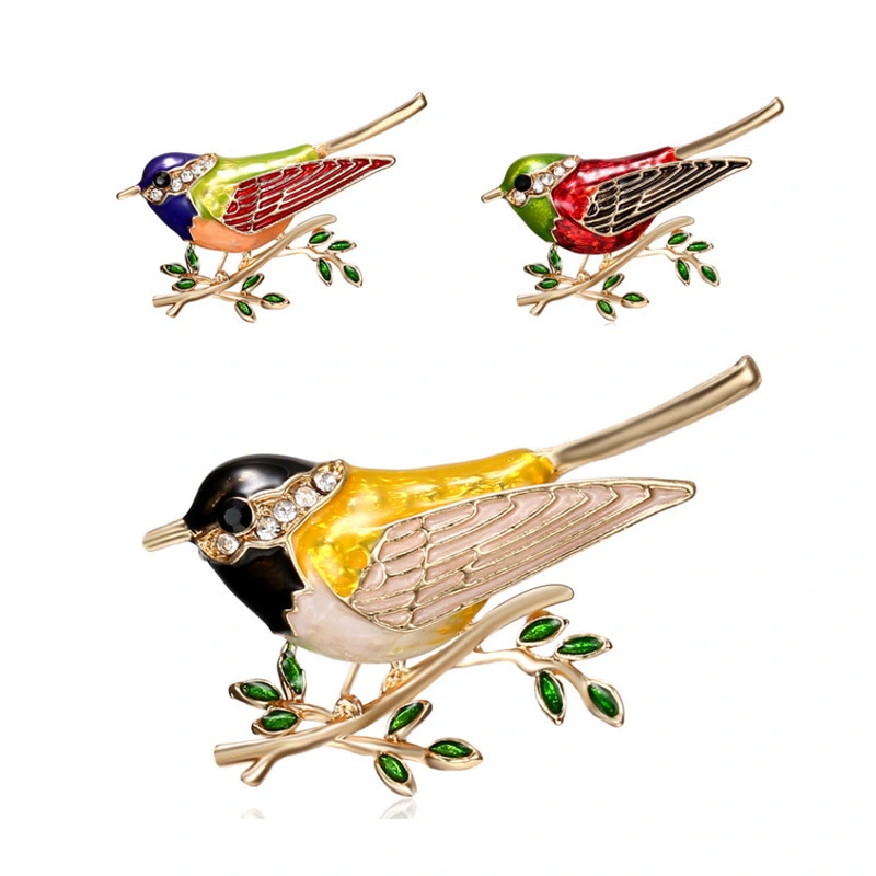 3pcs Fashion Brooch Cute Brooches Pin Bird Shape Corsage Brooch Jewelry Alloy Brooch