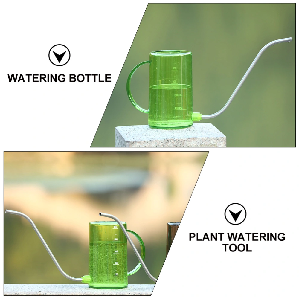 Transparent Watering Can with Scale Long Spout Watering Kettle 1L Watering Pot