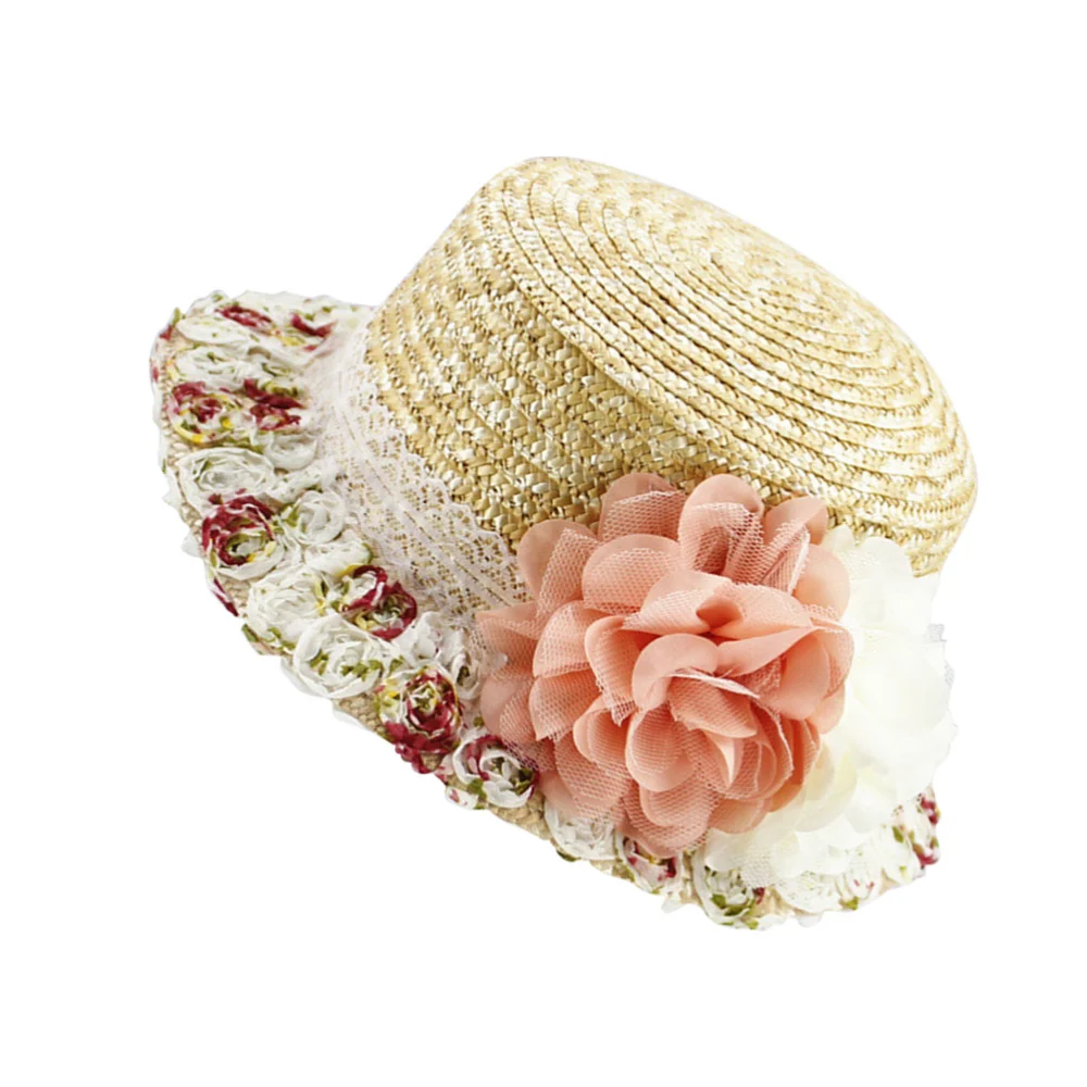 Woman Beautiful Beach Hat Adorable Sun Shade Straw Hat Outdoor Woven Hat Fisherman Sun Protection Hat for Travel Vacation Party