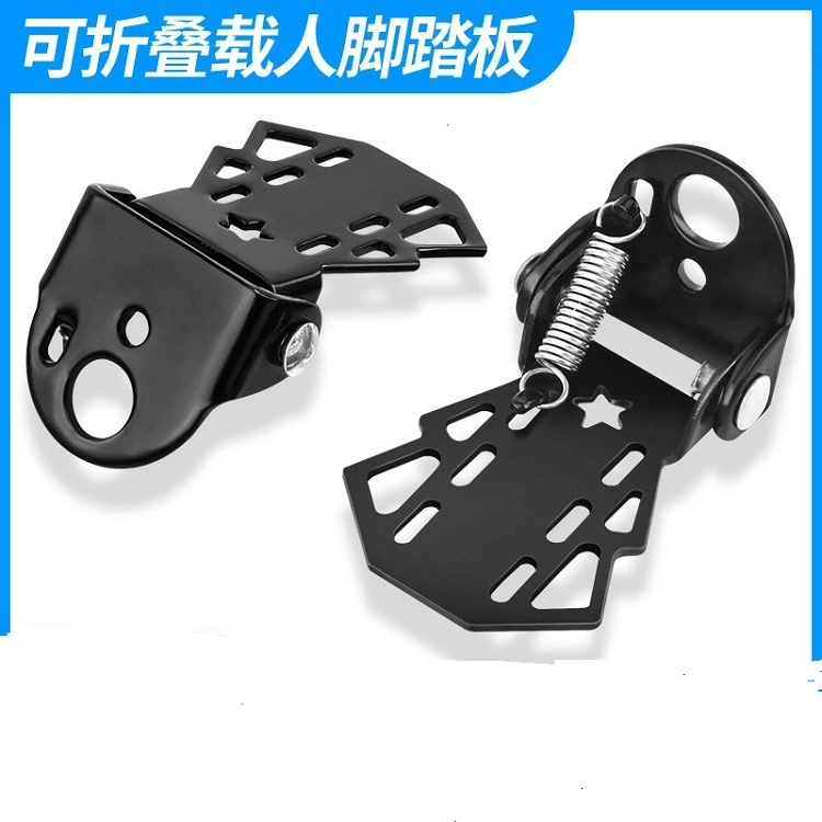 2Pcs Bicycle Rear Pedals Folding Bike Rear Pedal Non-Slip Rear Seat Footrest Pedals