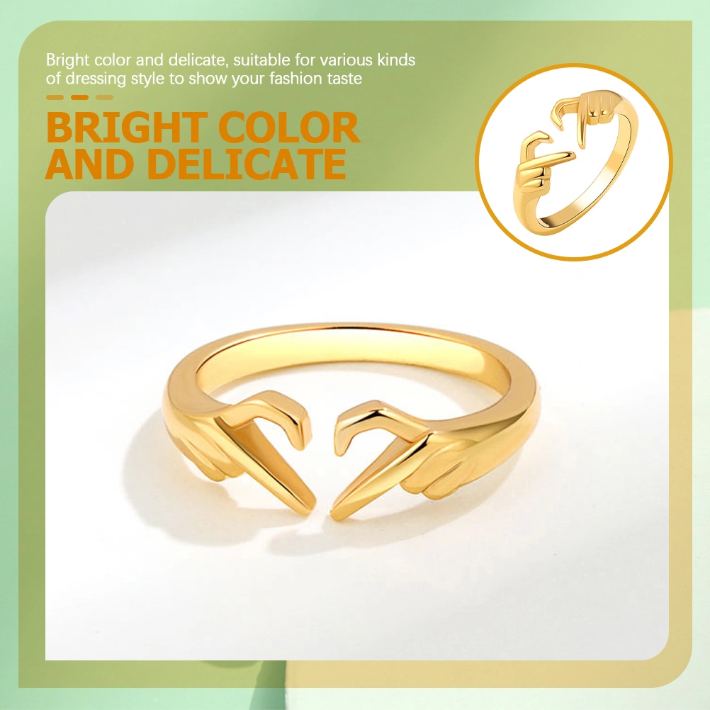 Open Finger Ring Decor Ring Heart Hug Rings Couple Hug Rings Wedding Ring Jewelry