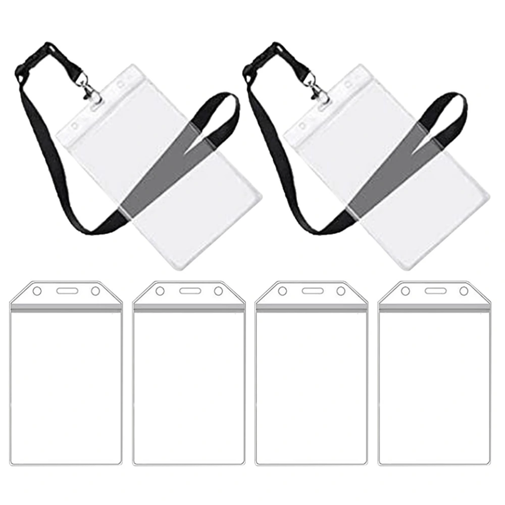 6pcs Boarding Pass Cover Luggage Label Holder Practical ID Holder Passport Name Tag Hanging Shell (4pcs Style 1 Cover + 2pcs ID Holder)