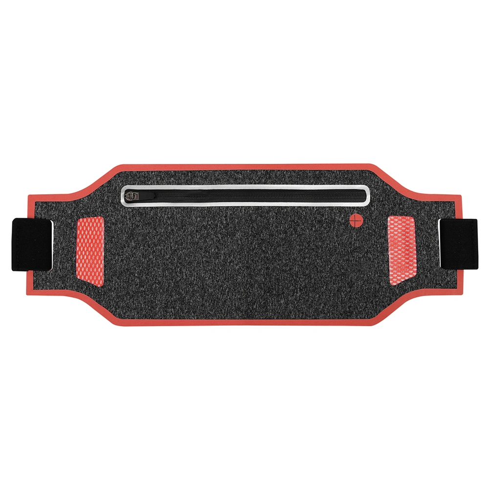 Outdoor Fashion Fitness Sports Ultra-thin Pockets Universal Lycra Personal Running Pockets Waist Bag Sports Pouch for Men Women(Red,Black)