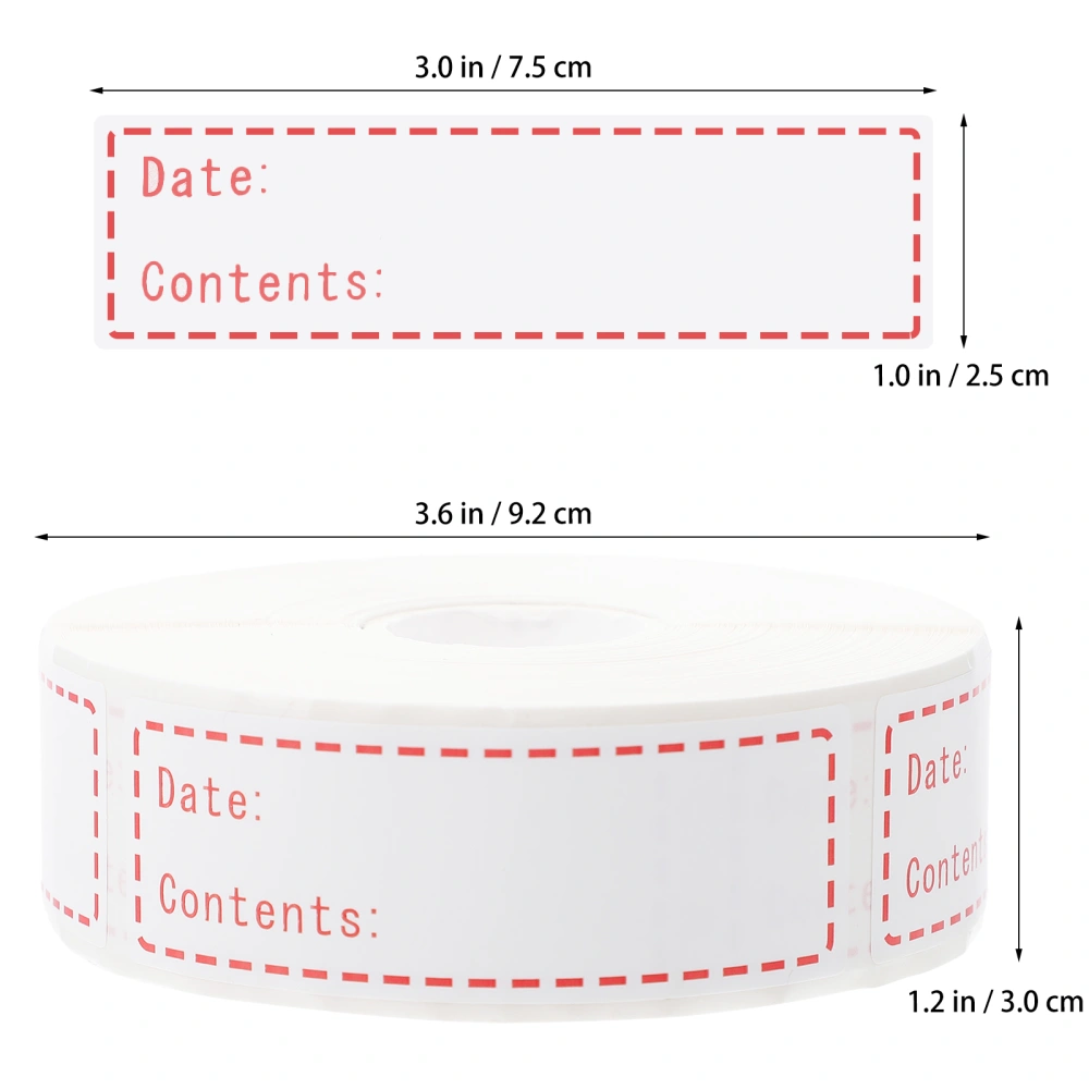 1 Roll Food Stickers Food Marker Condiment Jar Label Fridge Reminder Stickers