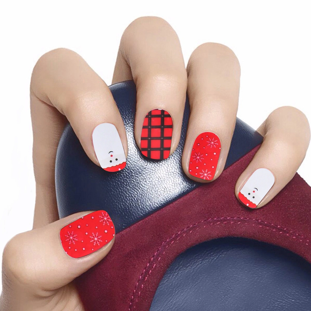 7 Sheets Fresh DIY Nail Stickers Christmas Nail Art Sticker Manicures Nail Polish Stickers
