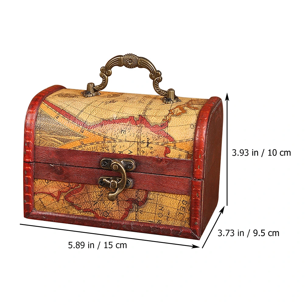 Wooden Jewelry Box Vintage Storage Box Necklace Pendant Earring Storage Box