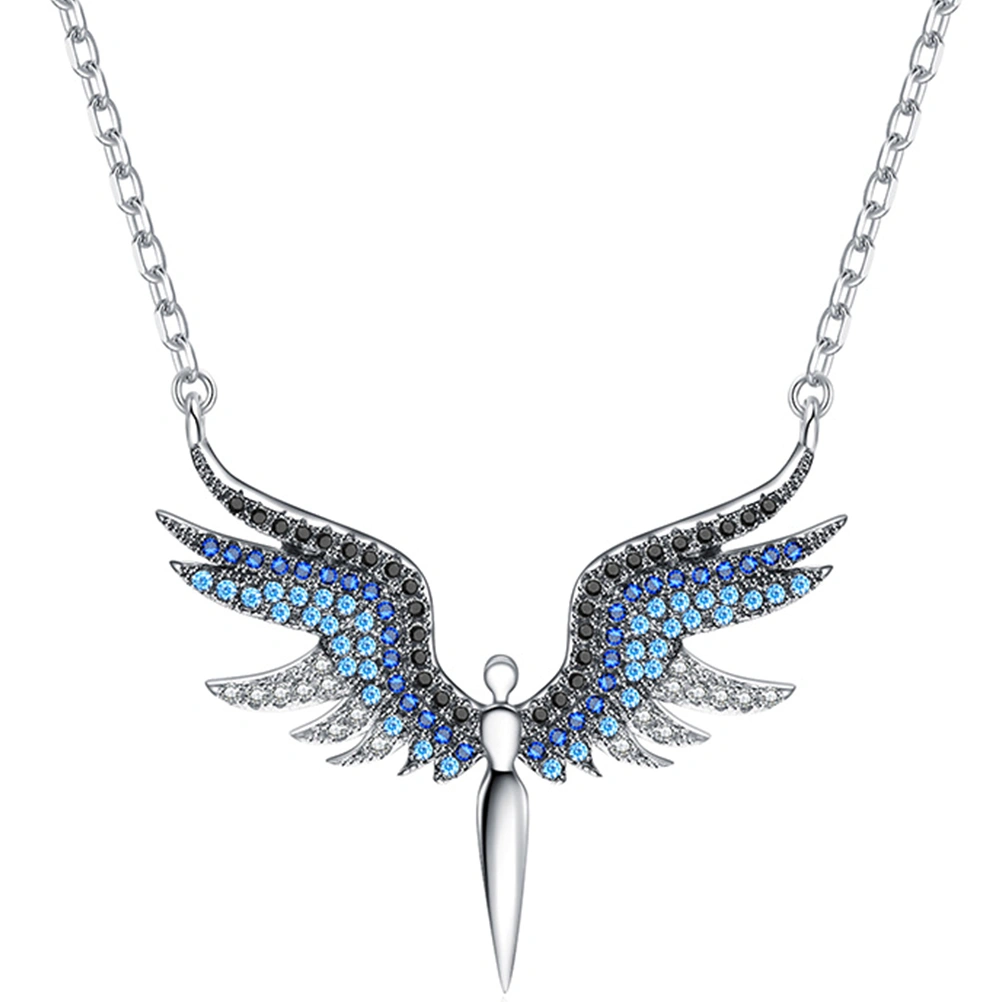 Angel Wing Necklace Stainless Steel Chain Necklace Angel Wing Neck Chain Women Jewelry Necklace