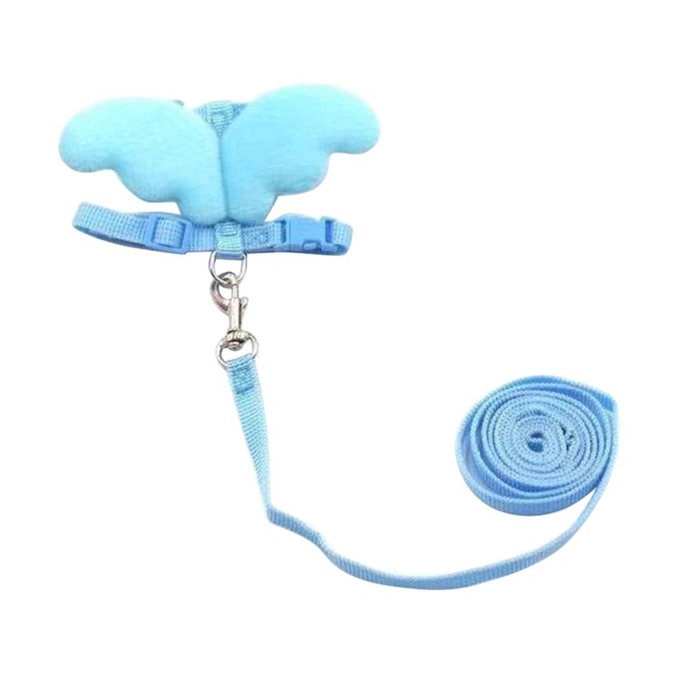 Pet Angel Harness Vest Traction Rope Set Chest Strap Small Pet Supplies (Blue, XS)