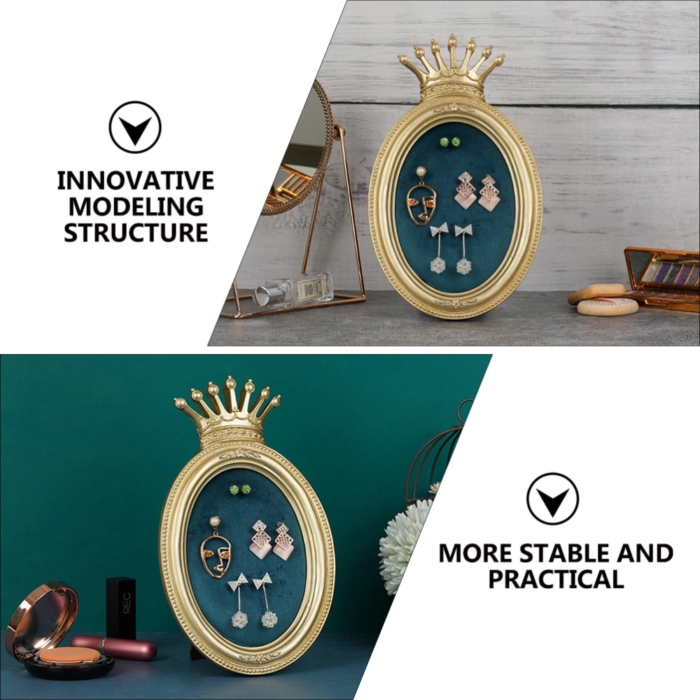 1pc Crown Earring Stand Crown Jewelry Display Stand Earring Storage Board