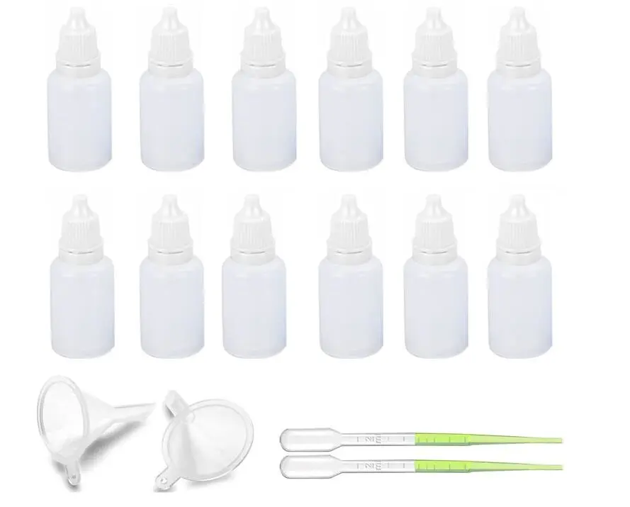 12pcs Eye Dropper Bottles Squeezable Plastic Dropper Bottles Small Eye Dropper Bottles(3ml)