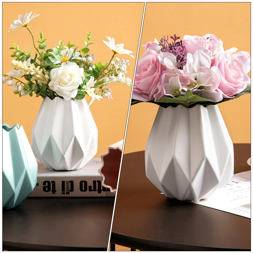 1pc Ceramic Flower Vase Creative Table Centerpiece Vase Flower Arrangement Vase