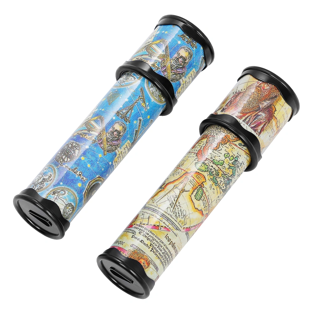 TOYMYTOY 2pcs Kids Kaleidoscope Classic Paper Kaleidoscope Children Rotating Kaleidoscope Novelty Educational Toys for Kids Children (Random Color)