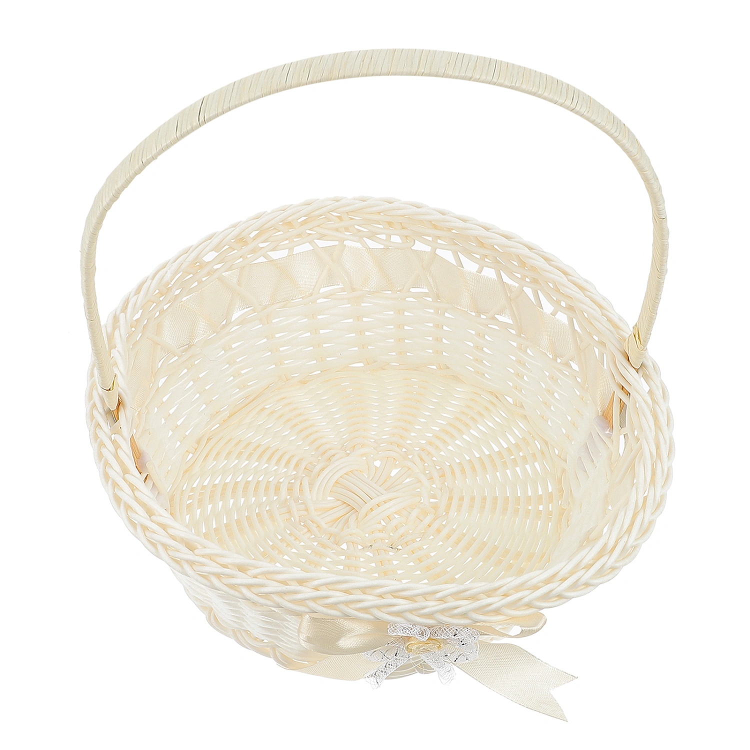 2Pcs Storage Basket Flower Arrangement Woven Flower Basket Woven Picnic Basket with Handle