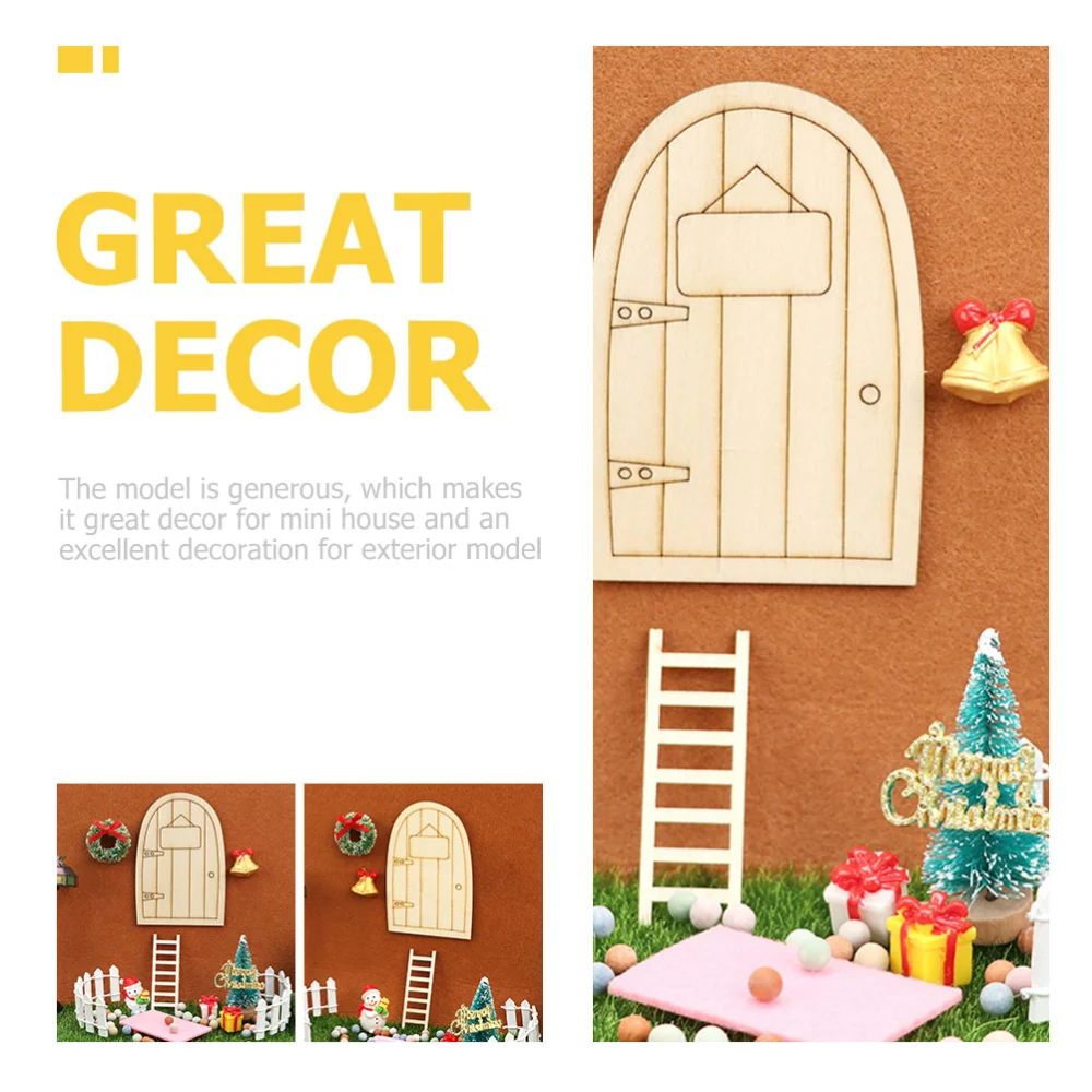 12pcs Doll House Christmas Decorations Mini House Scene Model Pretend DIY Supplies