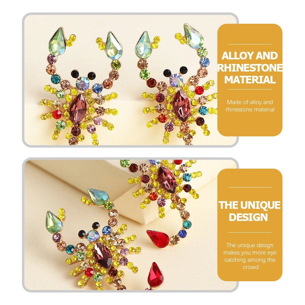1 Pair Women Drop Stud Earrings Scorpion Dangle Earrings Colorful Earrings for Women