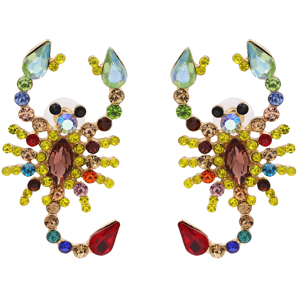 1 Pair Women Drop Stud Earrings Scorpion Dangle Earrings Colorful Earrings for Women